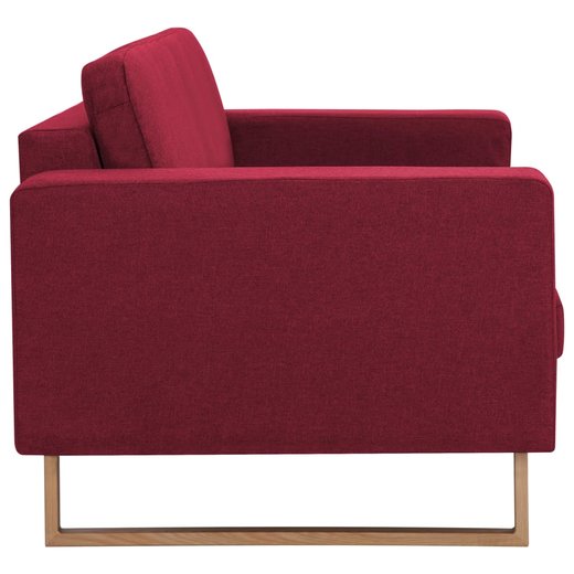 2-Sitzer-Sofa Stoff Weinrot
