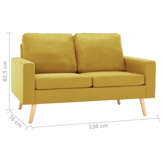 2-Sitzer-Sofa Gelb Stoff