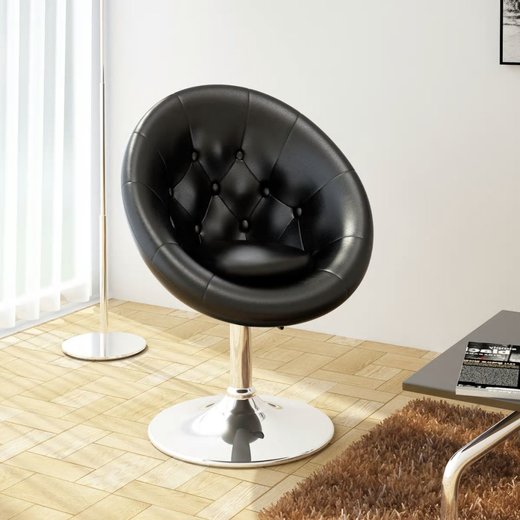Barhocker Schwarz Kunstleder