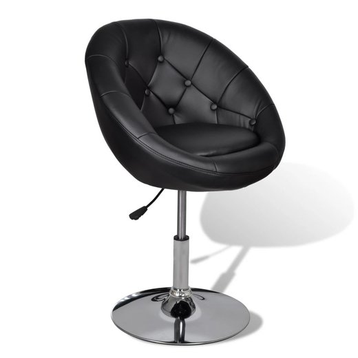 Barhocker Schwarz Kunstleder