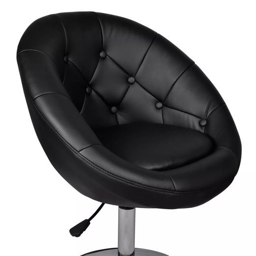 Barhocker 2 Stk. Schwarz Kunstleder