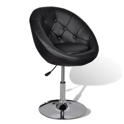Barhocker 2 Stk. Schwarz Kunstleder