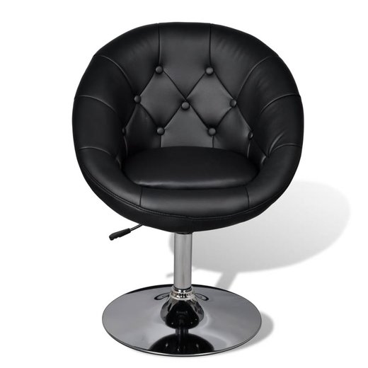 Barhocker 2 Stk. Schwarz Kunstleder