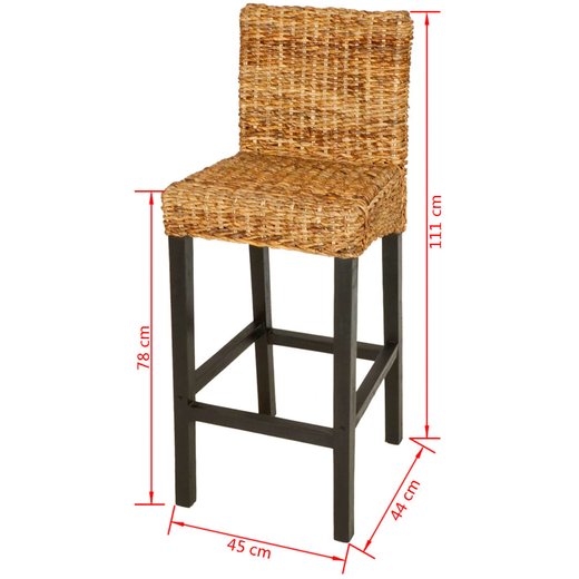 Barhocker 2 Stk. Abaca