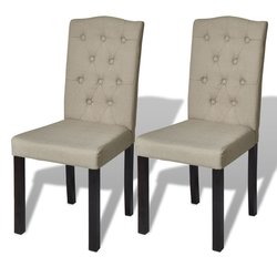 Esszimmersthle 2 Stk. Beige Stoff