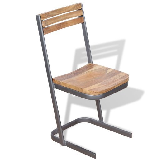 Esszimmersthle 2 Stk. Massivholz Teak