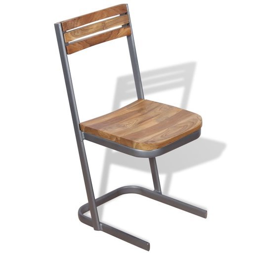 Esszimmersthle 2 Stk. Massivholz Teak