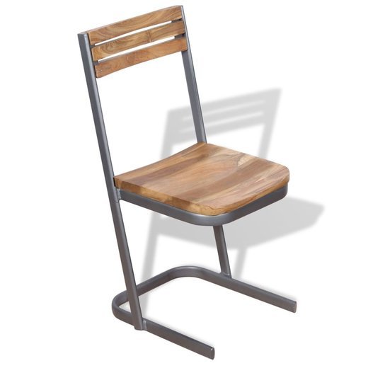 Esszimmersthle 2 Stk. Massivholz Teak