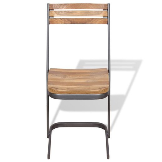 Esszimmersthle 2 Stk. Massivholz Teak
