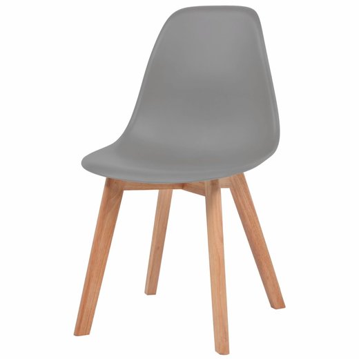 Esszimmersthle 6 Stk. Grau Kunststoff