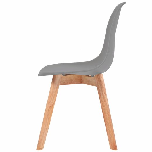 Esszimmersthle 6 Stk. Grau Kunststoff