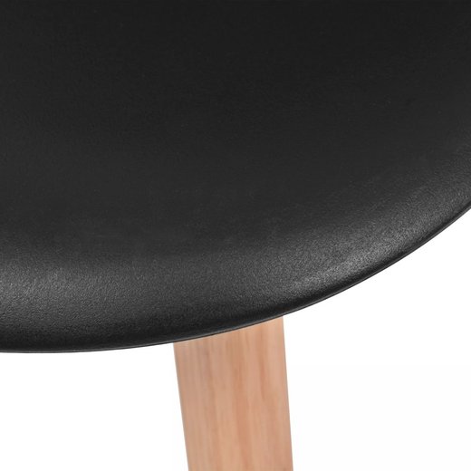Esszimmersthle 6 Stk. Schwarz Kunststoff