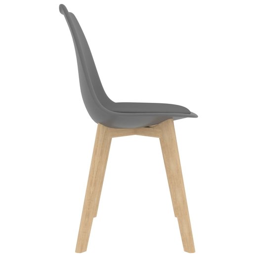 Esszimmersthle 4 Stk. Grau Kunstleder