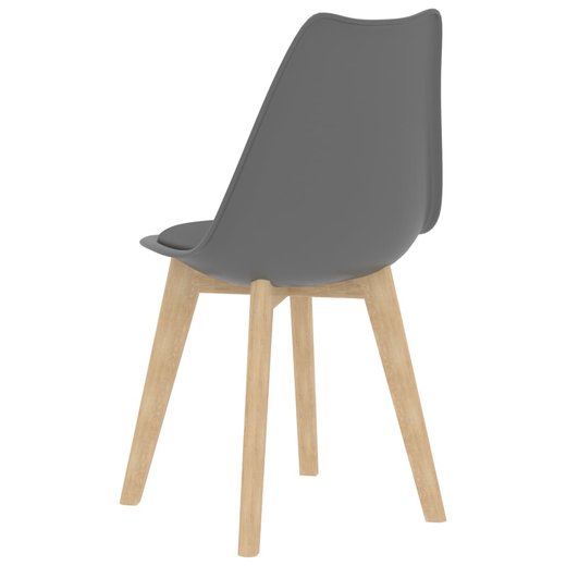 Esszimmersthle 4 Stk. Grau Kunstleder