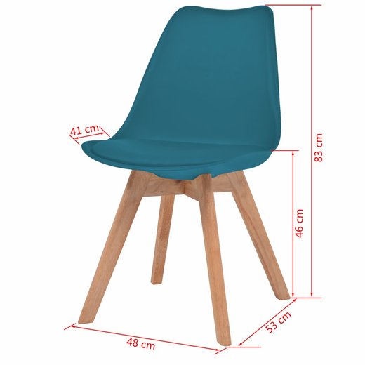 Esszimmersthle 2 Stk. Kunstleder Trkis