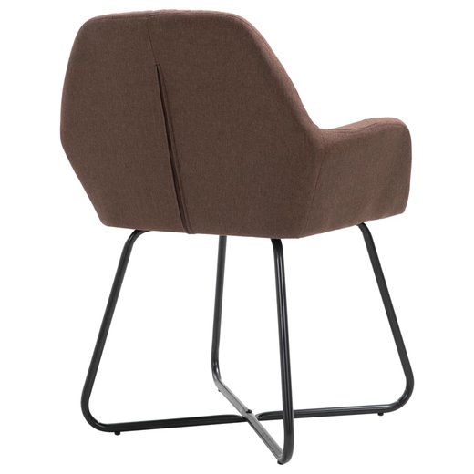 Esszimmersthle 2 Stk. Braun Stoff