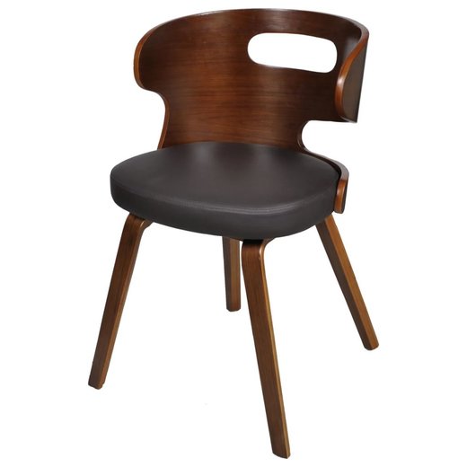 Esszimmersthle 4 Stk. Braun Bugholz und Kunstleder