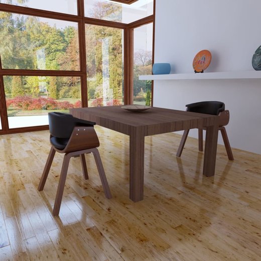 Esszimmersthle 2 Stk. Bugholz und Kunstleder