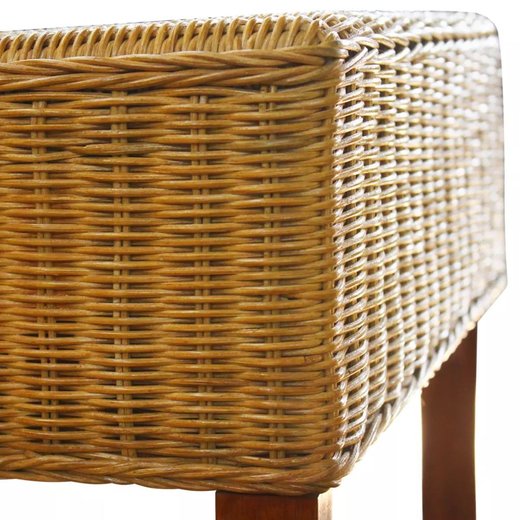 Esszimmersthle 6 Stk. Natur Rattan Braun