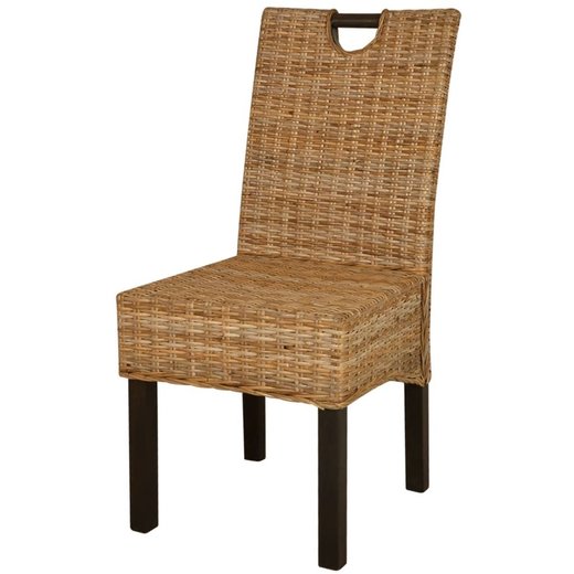 Esszimmersthle 4 Stk. Kubu-Rattan Mangoholz