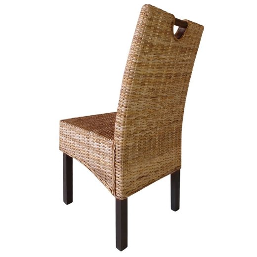 Esszimmersthle 4 Stk. Kubu-Rattan Mangoholz