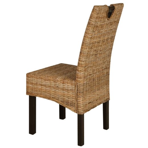 Esszimmersthle 4 Stk. Kubu-Rattan Mangoholz