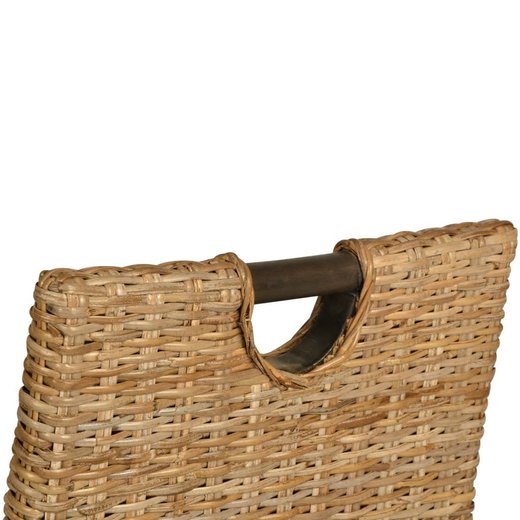 Esszimmersthle 4 Stk. Kubu-Rattan Mangoholz
