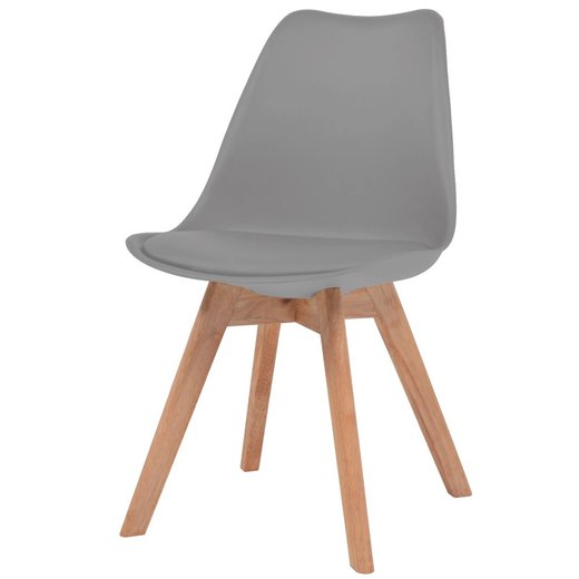 Esszimmersthle 6 Stk. Kunstleder Grau