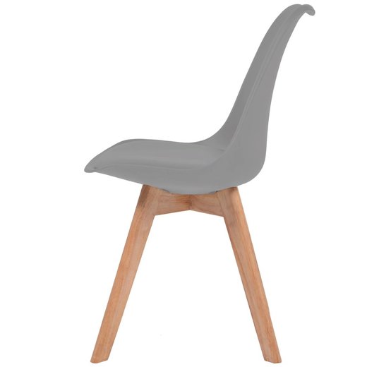 Esszimmersthle 6 Stk. Kunstleder Grau