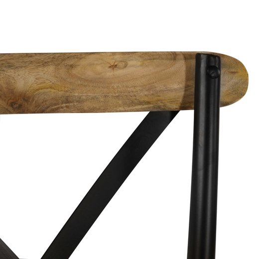 Esszimmersthle 6 Stk. Schwarz Mango-Massivholz
