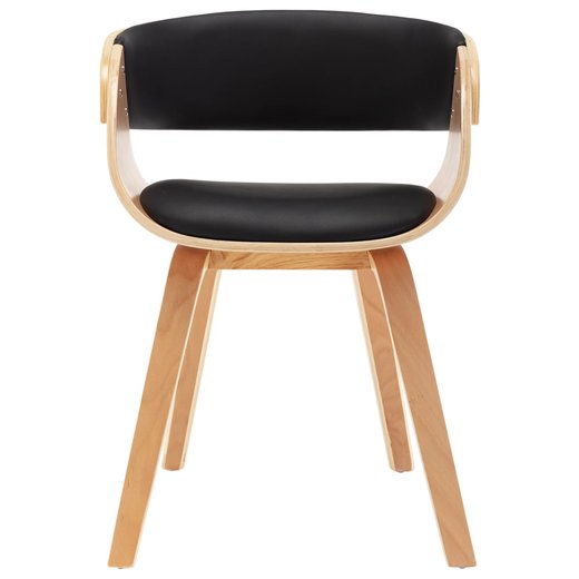 Esszimmerst�hle 4 Stk. Schwarz Bugholz und Kunstleder