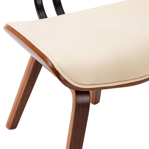 Esszimmersthle 2 Stk. Creme Bugholz und Kunstleder