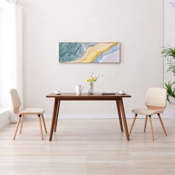 Esszimmersthle 2 Stk. Cremewei Kunstleder