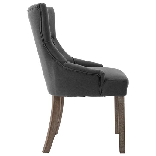 Esszimmersthle 2 Stk. Grau Stoff
