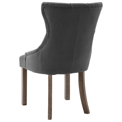 Esszimmersthle 2 Stk. Grau Stoff