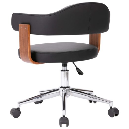 Drehbare Esszimmersthle 4 Stk. Schwarz Bugholz und Kunstleder