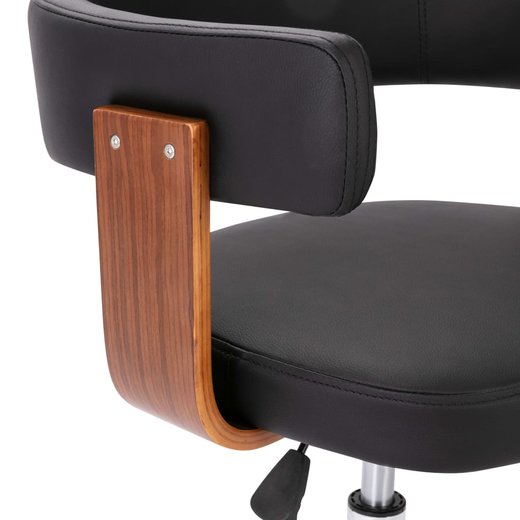 Drehbare Esszimmersthle 4 Stk. Schwarz Bugholz und Kunstleder