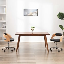 Drehbare Esszimmersthle 2 Stk. Schwarz Bugholz und...