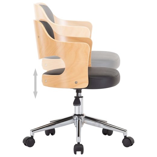 Drehbare Esszimmersthle 4 Stk. Schwarz Bugholz und Kunstleder