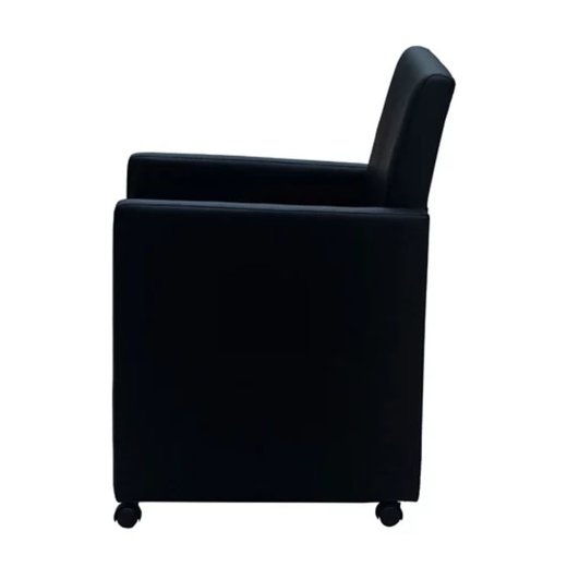 Esszimmersthle 2 Stk. Schwarz Kunstleder
