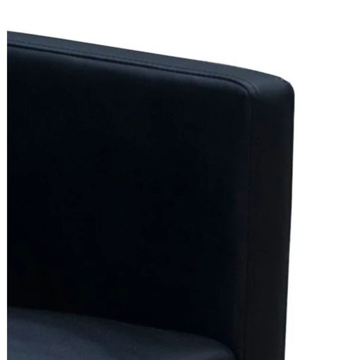 Esszimmersthle 2 Stk. Schwarz Kunstleder