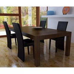 Esszimmersthle 4 Stk. Schwarz Kunstleder