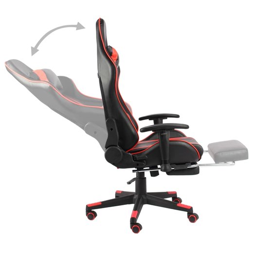 Gaming-Stuhl mit Fusttze Drehbar Rot PVC