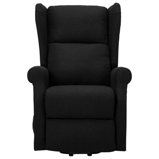 Massage-Aufstehsessel Schwarz Stoff
