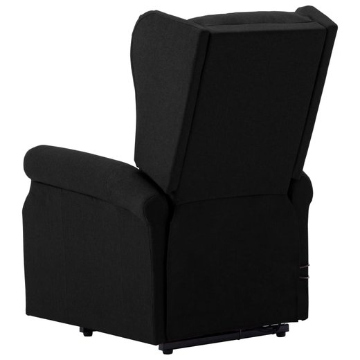 Massage-Aufstehsessel Schwarz Stoff