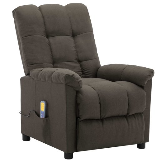 Massagesessel Taupe Stoff