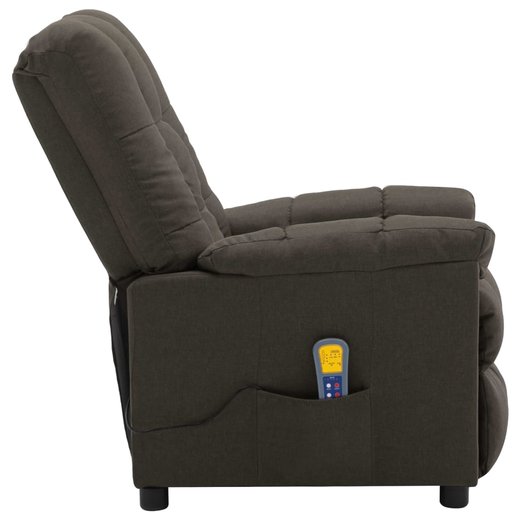 Massagesessel Taupe Stoff