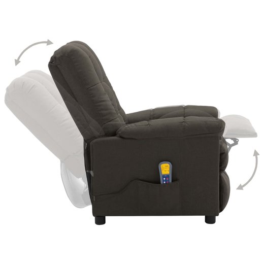 Massagesessel Taupe Stoff