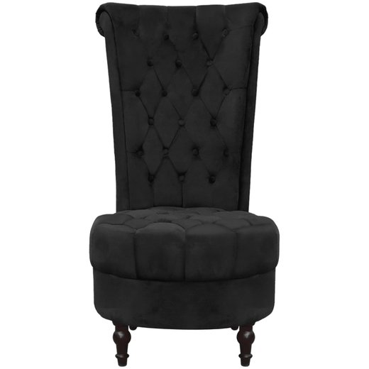 Sessel mit hoher Lehne Schwarz Stoff