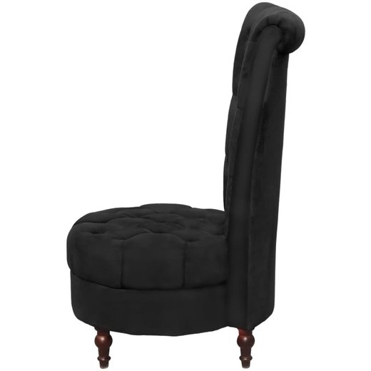 Sessel mit hoher Lehne Schwarz Stoff